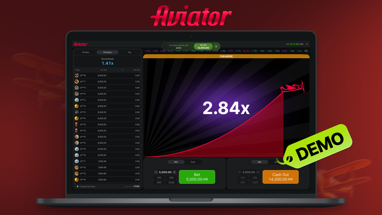 Play Aviator in demo mode